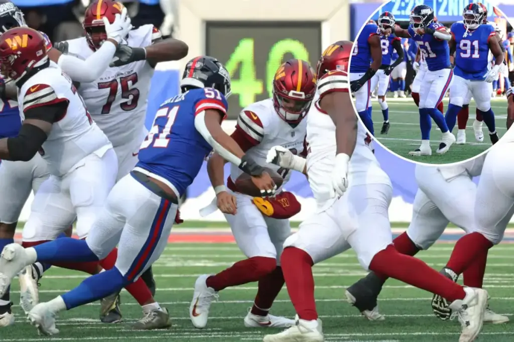 Abdul Carter makes a significant impact with the Giants after being benched twice.