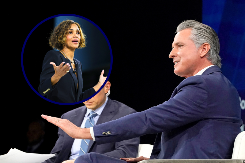 Actress Halle Berry criticizes Governor Newsom’s vetoes, claims he’s not suitable for the presidency.