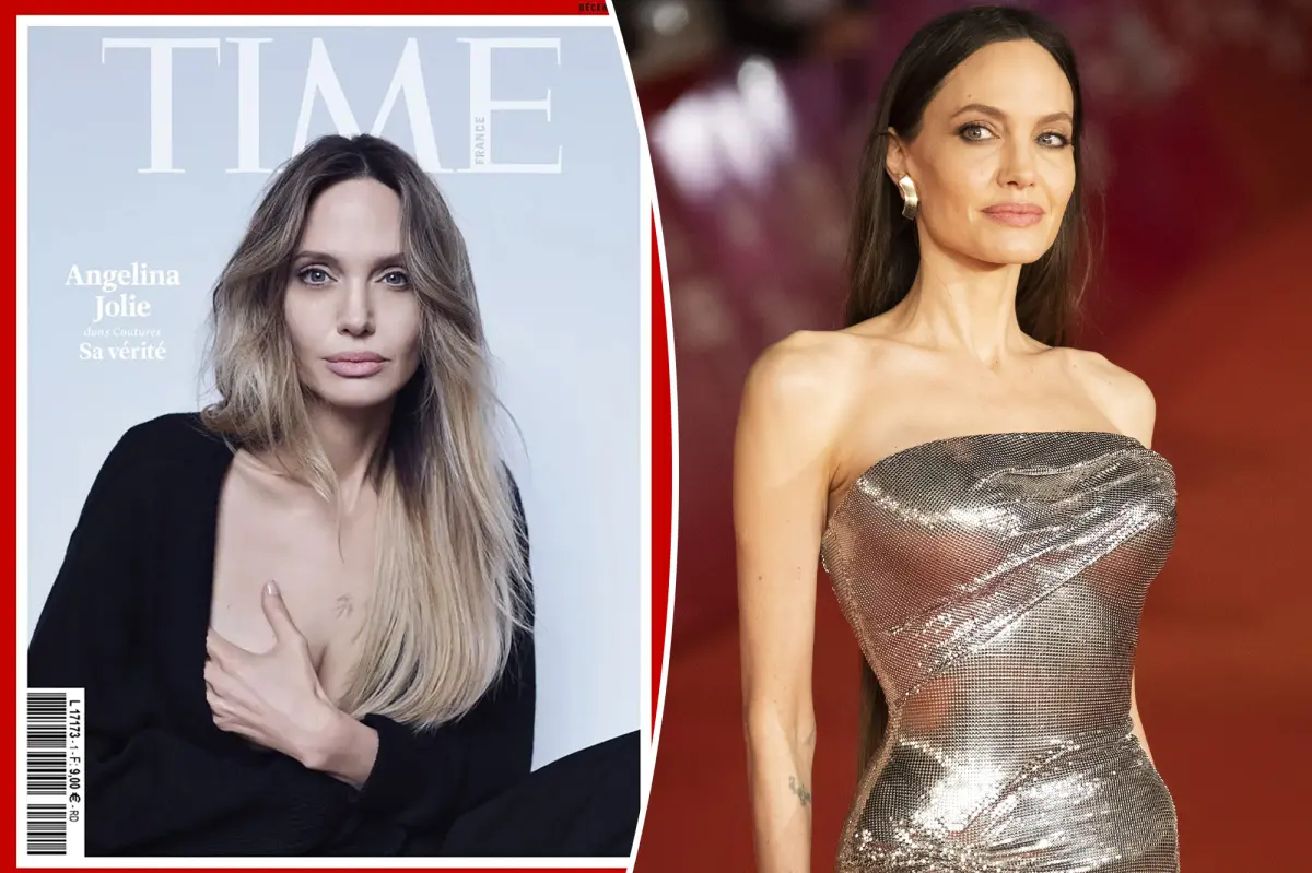 Angelina Jolie reveals her mastectomy scars for the first time over ten years after the procedure