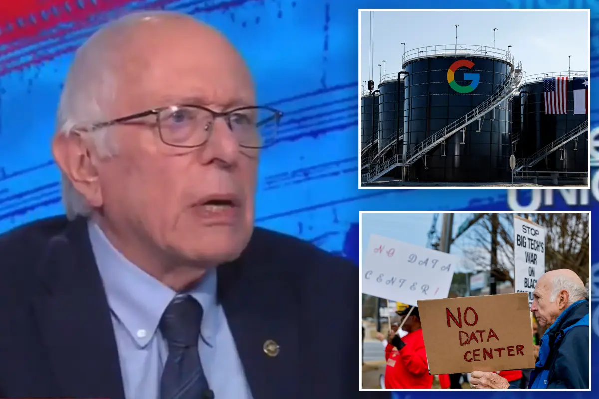 Bernie Sanders calls for a pause on new AI data centers.