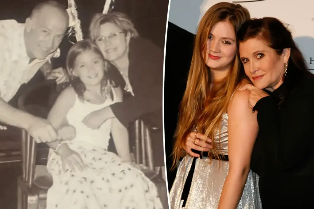 Billie Lourd honors her late mother, Carrie Fisher.