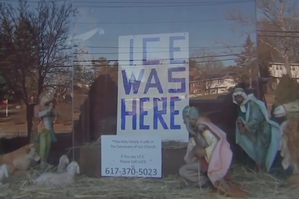 Boston Archdiocese requests removal of ‘ICE was here’ sign from nativity display