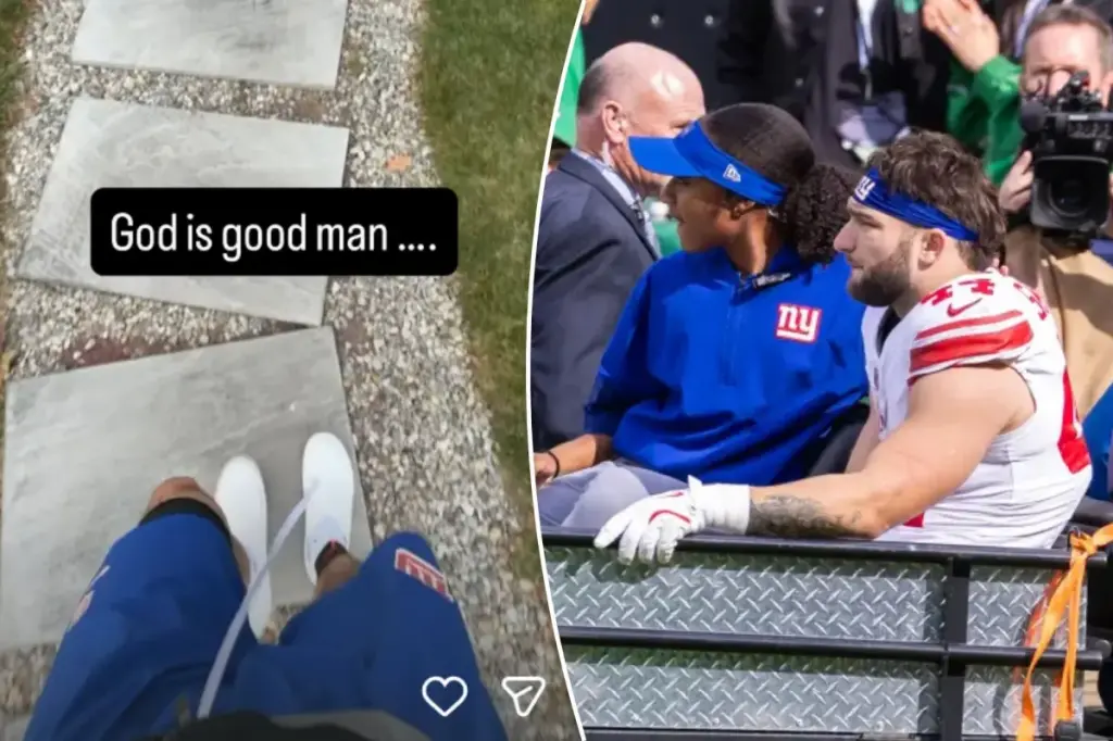 Cam Skattebo shares video of himself walking a few months after serious injury with the Giants