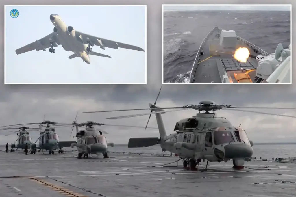 China conducts military exercises near Taiwan to caution against outside influences following tensions with the US and Japan.