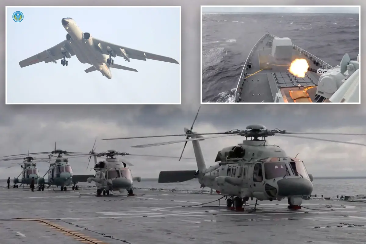 China conducts military exercises near Taiwan to caution against outside influences following tensions with the US and Japan.