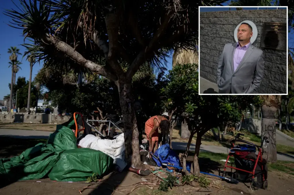 City council candidate promises to reside and work from a trailer near a park plagued by drug issues.