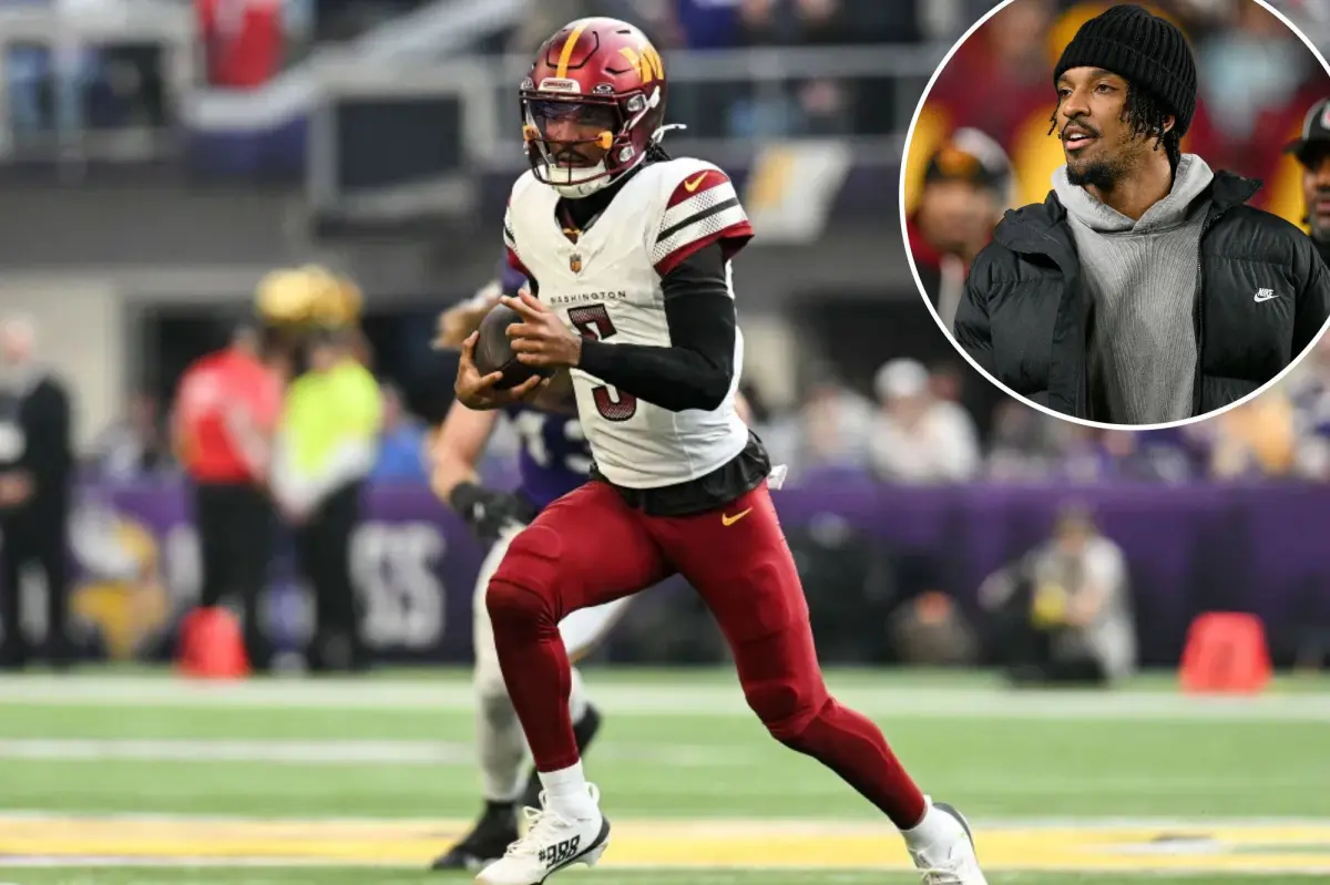 Commanders bring Jayden Daniels' season filled with injuries to a close