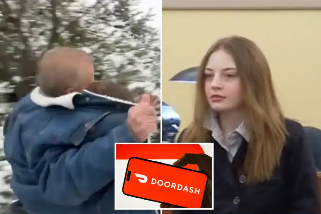 DoorDash driver in New York caught sharing video of unconscious naked customer avoids cameras outside courthouse