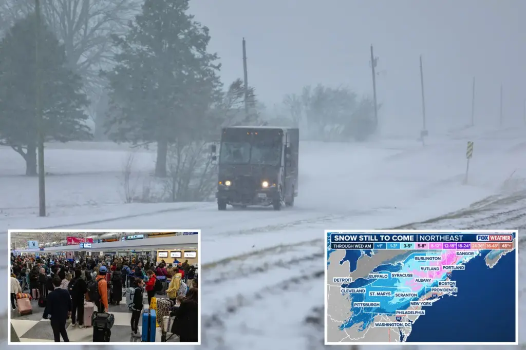 East Coast set for travel disruptions as strong Nor'easter brings rain and snow