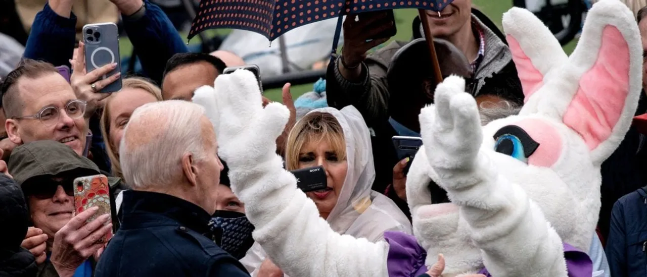 Easter Bunny Who Took Joe Biden from Reporters Faces Criticism for Questioning Trump’s Age