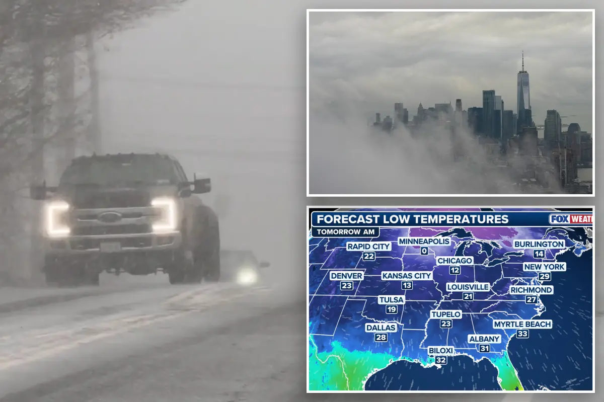 Eastern US prepares for a deep cold spell following last week's record high temperatures