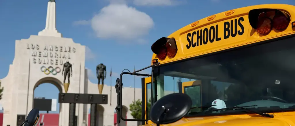 Electric School Bus Catches Fire in LA