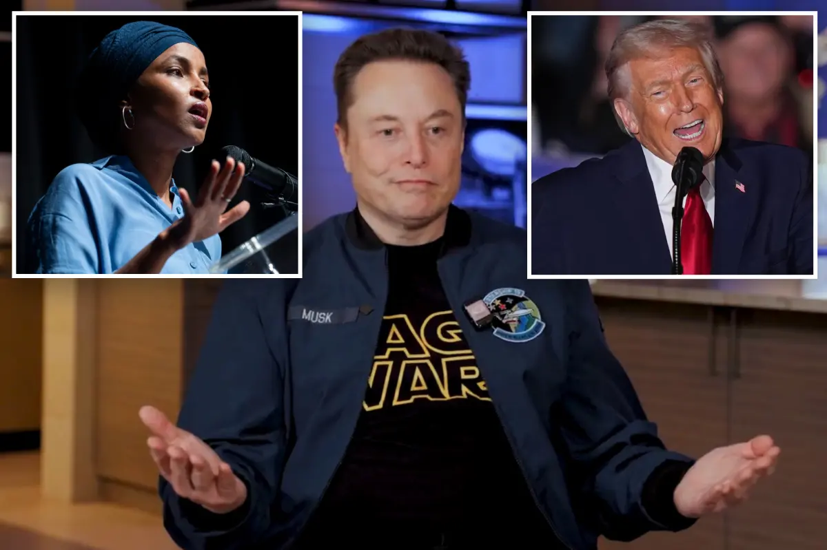 Elon Musk claims Ilhan Omar engaged in 'treason' with her pro-Somalia comments for 2024 after Trump criticizes her at a rally.