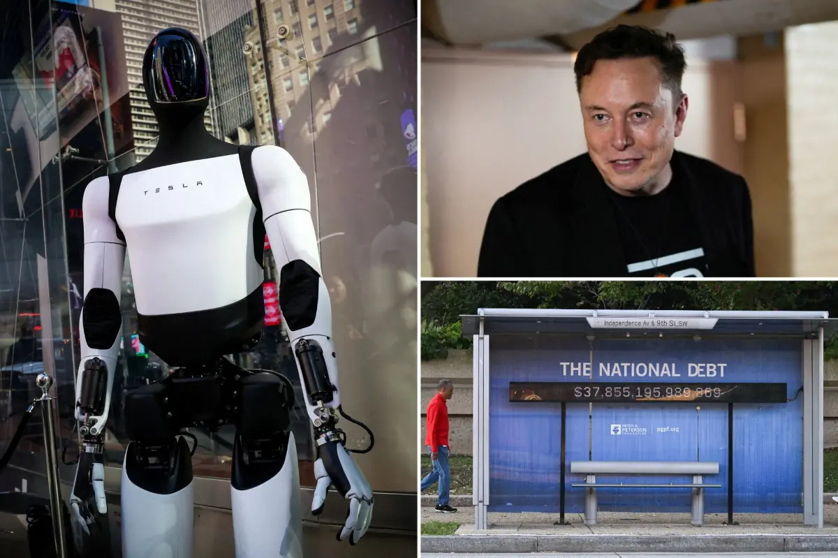 Elon Musk states that the extremely high $38 trillion debt crisis in America can only be addressed with AI and robotics.