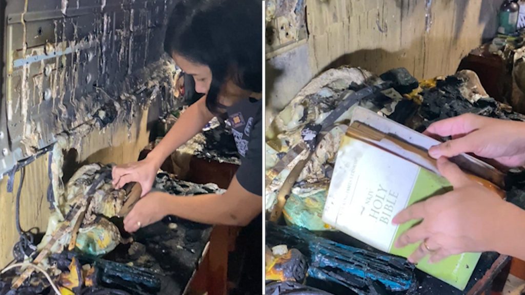 Family calls it a 'miracle' as Bible emerges unharmed from destructive house fire in the Philippines