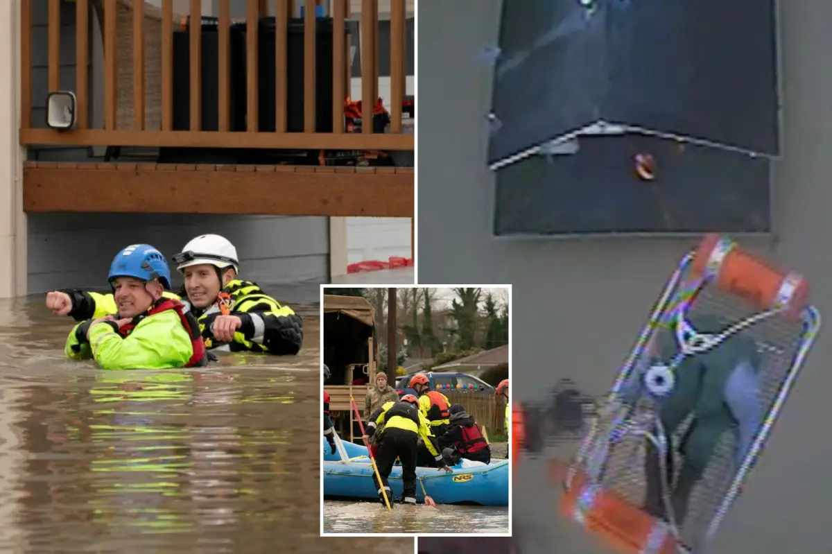 Flooding in Washington State leads to significant rescues following heavy rainfall.