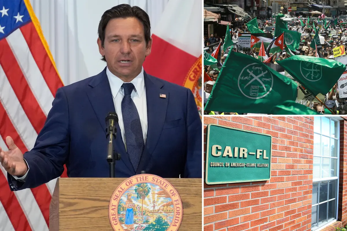 Florida Governor Ron DeSantis labels the Muslim Brotherhood and CAIR as 'foreign terrorist organizations', following Texas' example.