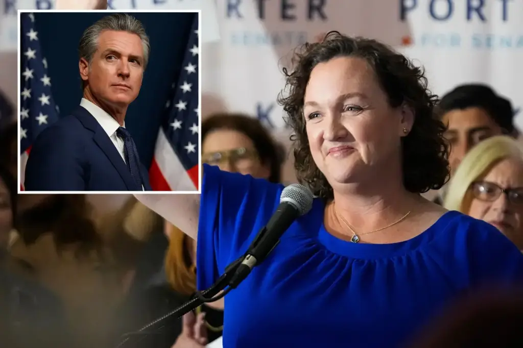 Former Representative Katie Porter falling in polls to succeed California Governor Gavin Newsom