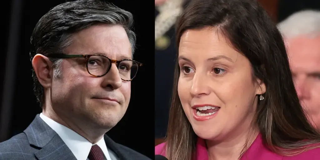 GOP conflict emerges after Elise Stefanik claims Speaker Johnson is shielding the deep state.