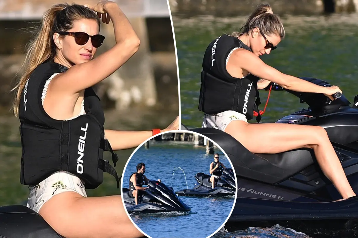 Gisele Bündchen and Joaquim Valente have a fun day in Florida on jet skis.