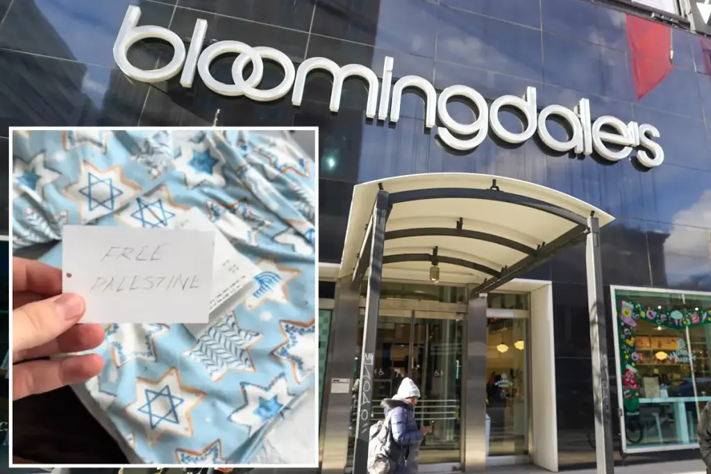 Hanukkah present from Bloomingdale’s included a ‘Free Palestine’ message