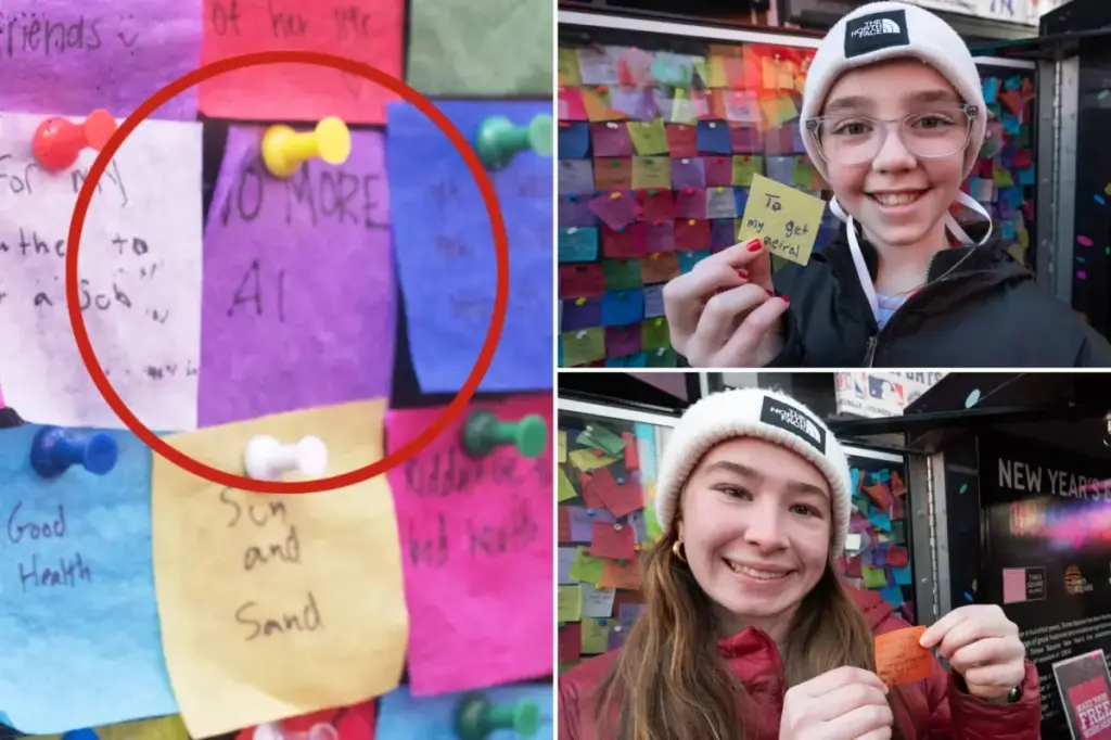 Humans share their sincere wishes at NYC's New Year's Eve 'Wishing Wall'