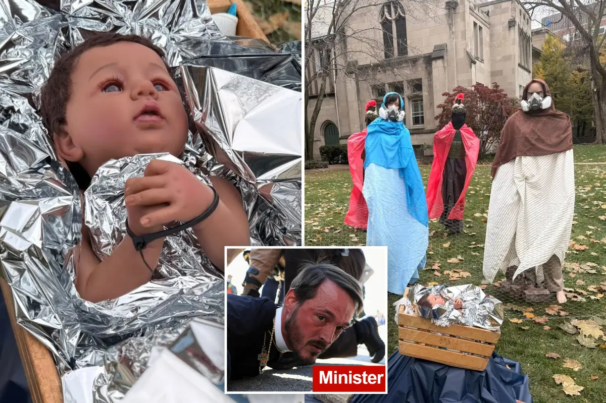 Illinois church exhibits Nativity scene depicting Jesus restrained by ICE agents