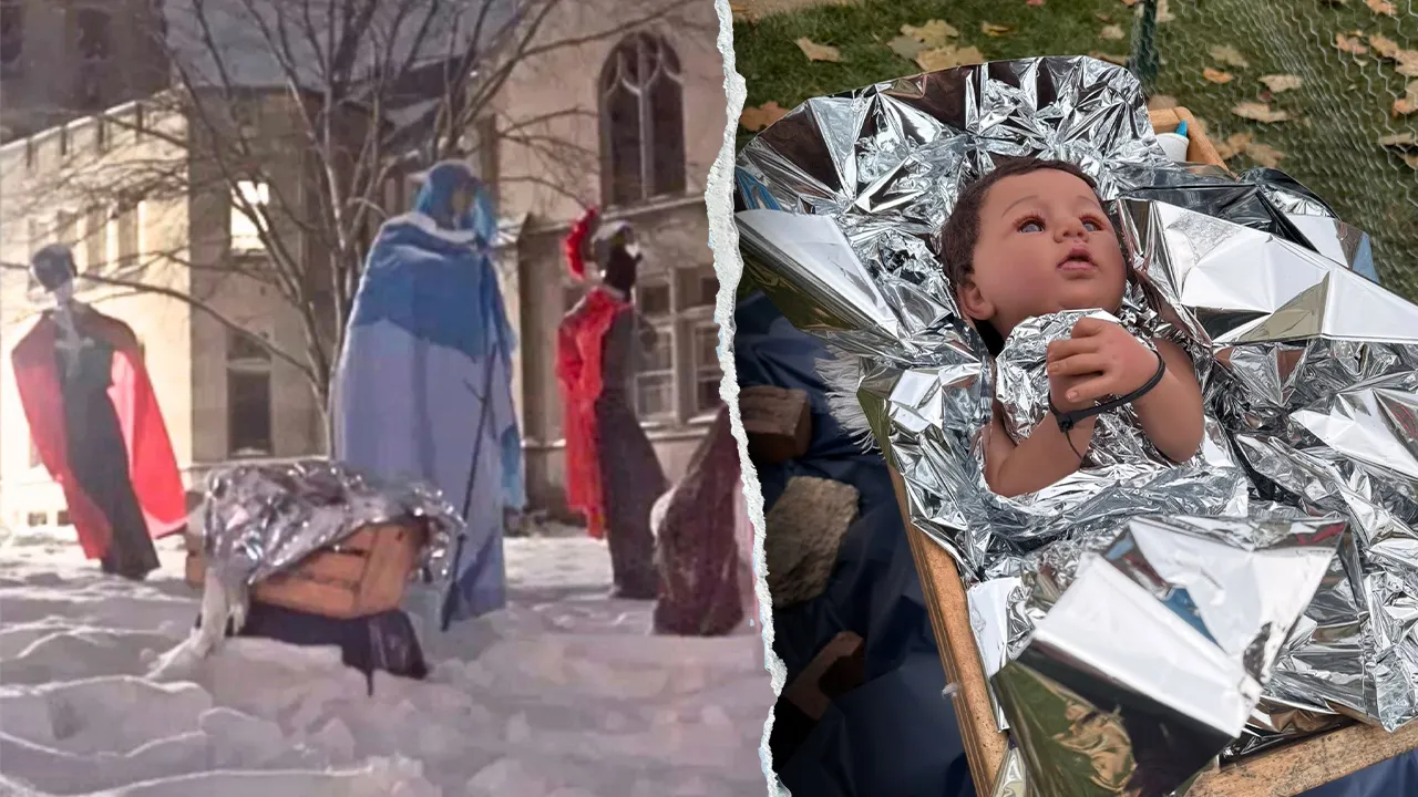 Illinois church raises eyebrows with ICE-inspired Nativity display