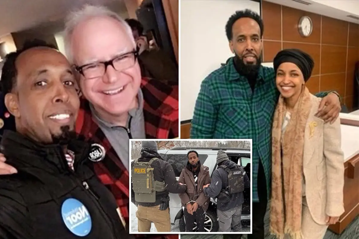 Images surface of Somali undocumented immigrant scammer with Minnesota Governor Tim Walz and Representative Ilhan Omar