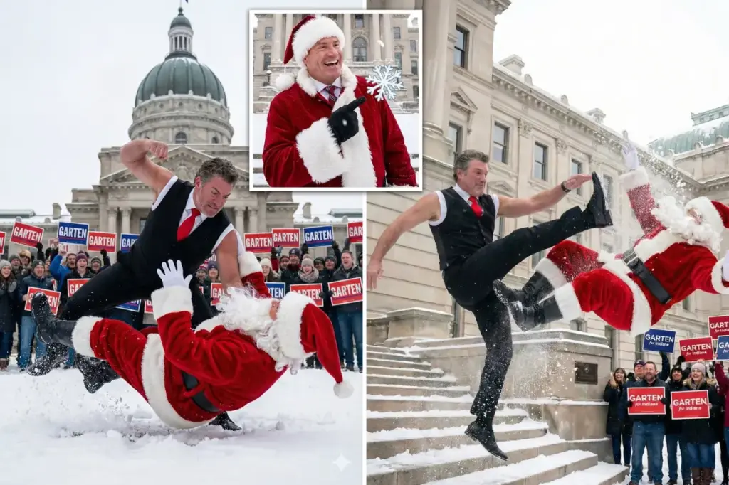 Indiana GOP senator criticized for sharing AI images of himself hitting Santa — then labels critics as 'snowflakes'