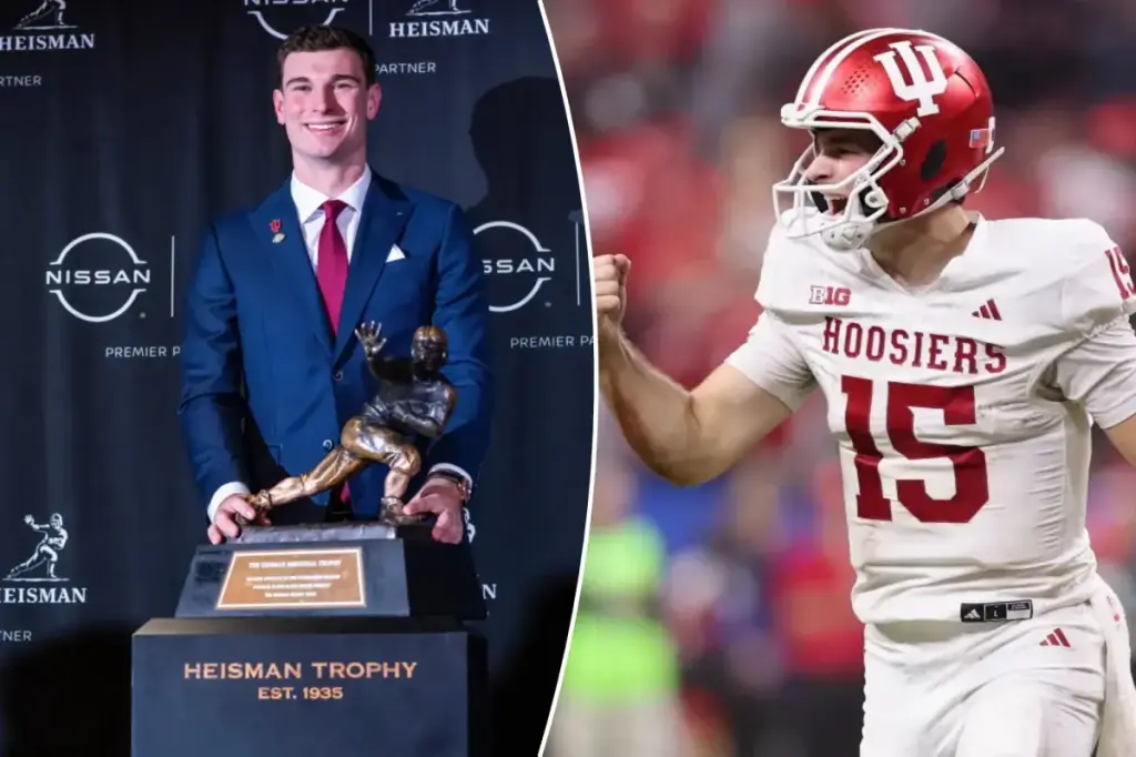 Indiana quarterback Fernando Mendoza secures the 2025 Heisman Trophy