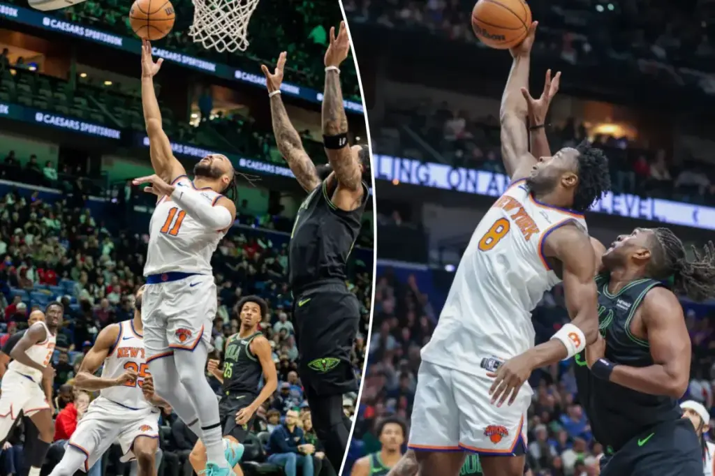 Jalen Brunson leads Knicks to another late victory against Pelicans in a messy game