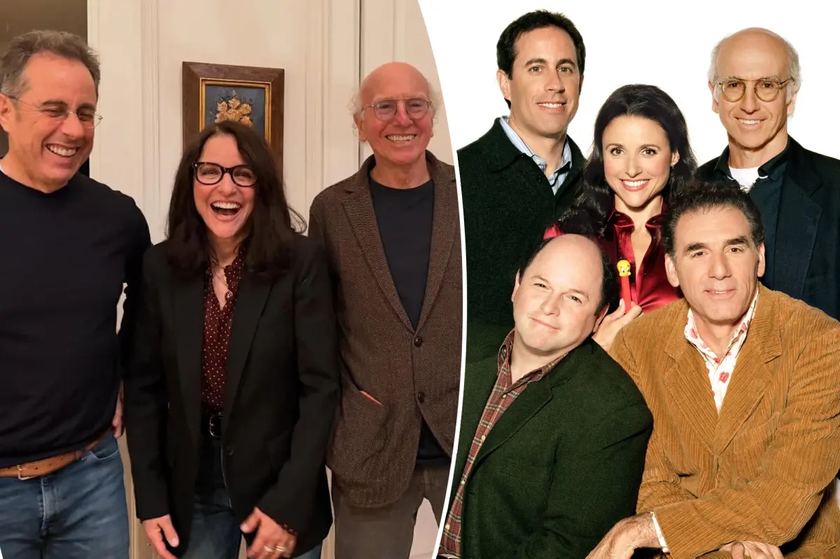 Jerry Seinfeld, Julia Louis-Dreyfus, and Larry David come together for a 'Seinfeld' reunion