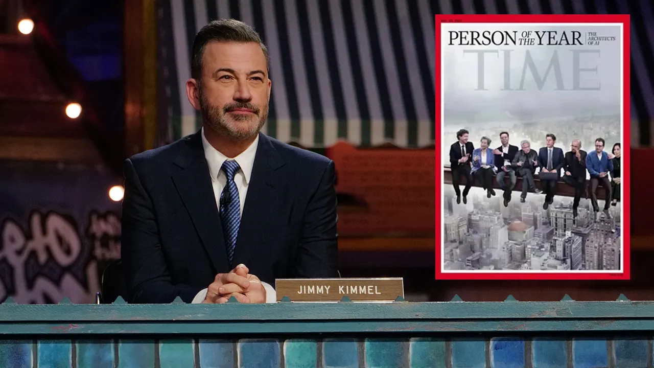 Jimmy Kimmel refers to Time's 'Architects of AI' as the 'eight nerds of the apocalypse'
