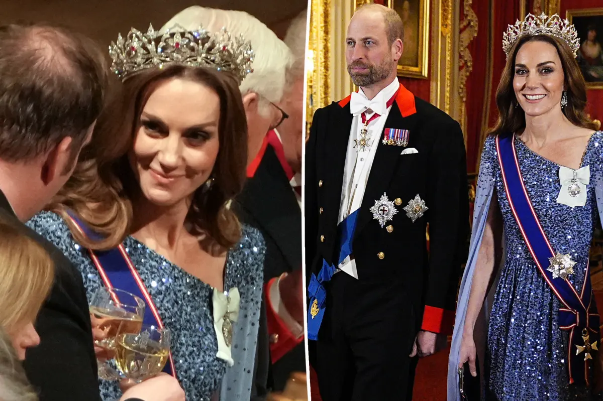 Kate Middleton brings dazzling elegance to Windsor Castle banquet with the largest tiara she has ever worn
