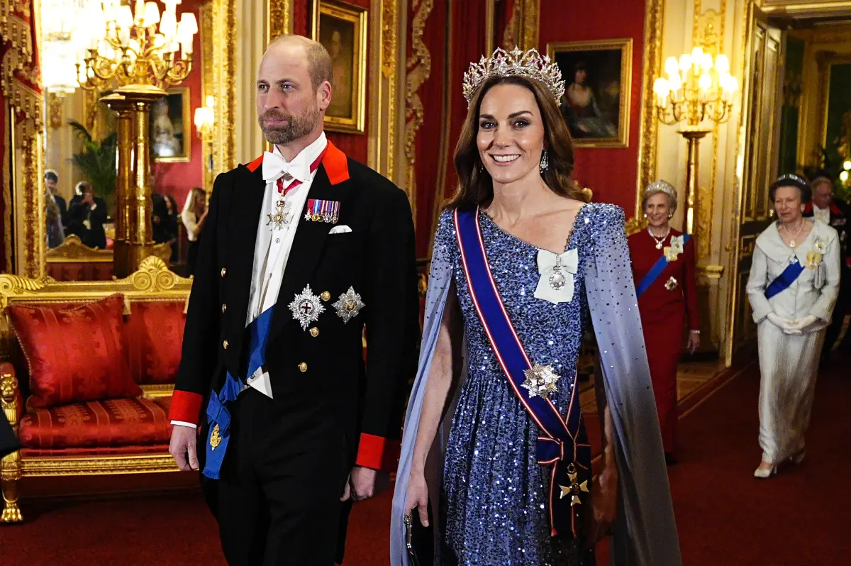 Kate Middleton impresses in her largest tiara to date at the Windsor banquet