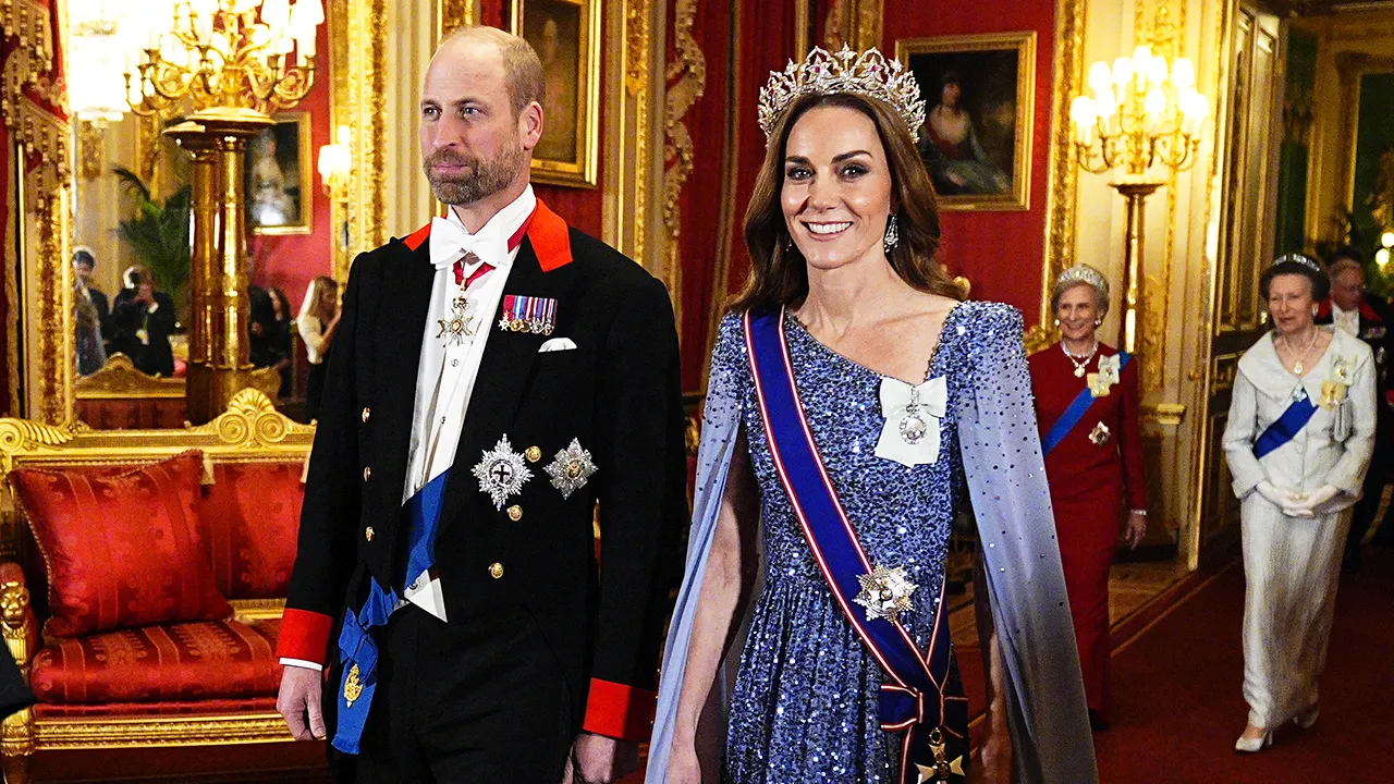 Kate Middleton showcases her biggest tiara to date at the state banquet in Windsor Castle