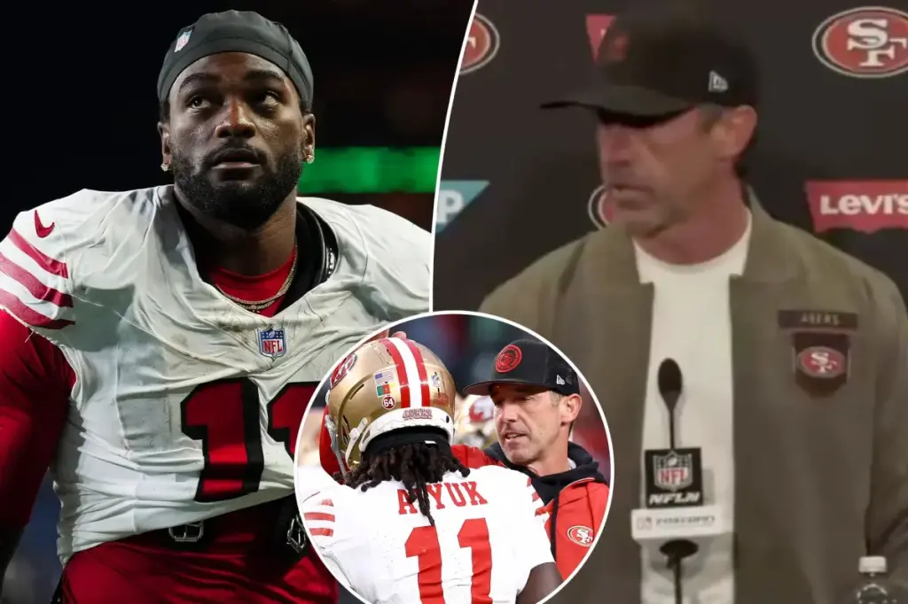 Kyle Shanahan hasn't seen Brandon Aiyuk for a month