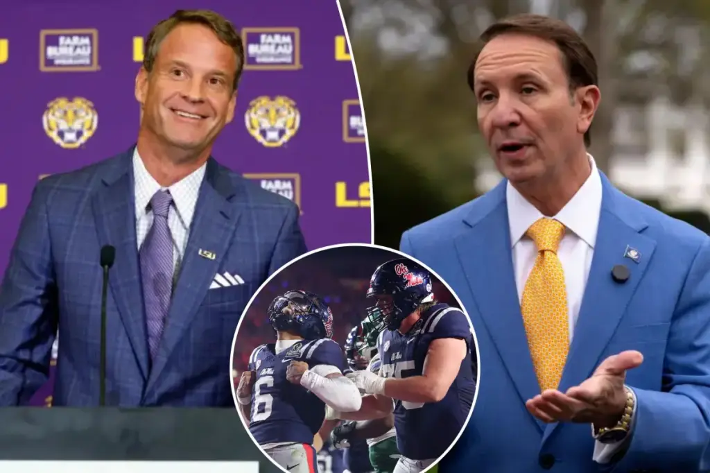 Lane Kiffin might appear at the Ole Miss playoff game alongside the governor of Louisiana.