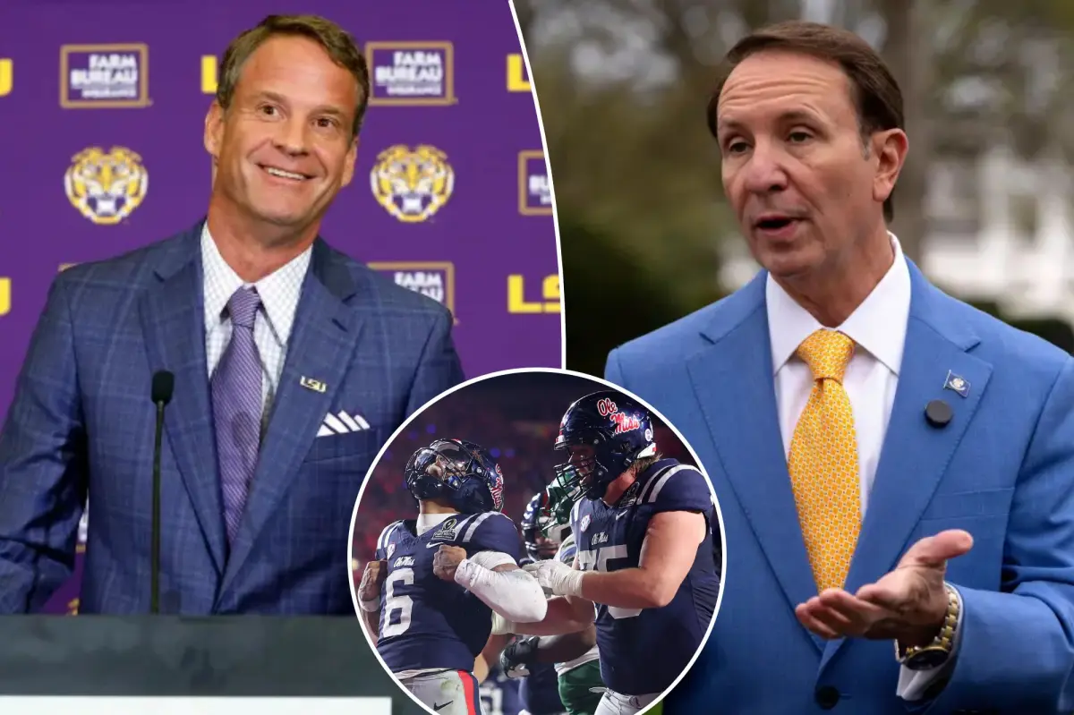 Lane Kiffin might appear at the Ole Miss playoff game alongside the governor of Louisiana.