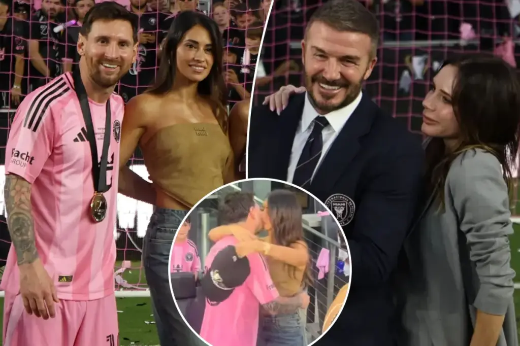 Lionel Messi and David Beckham mark Inter Miami's MLS Cup victory alongside their wives