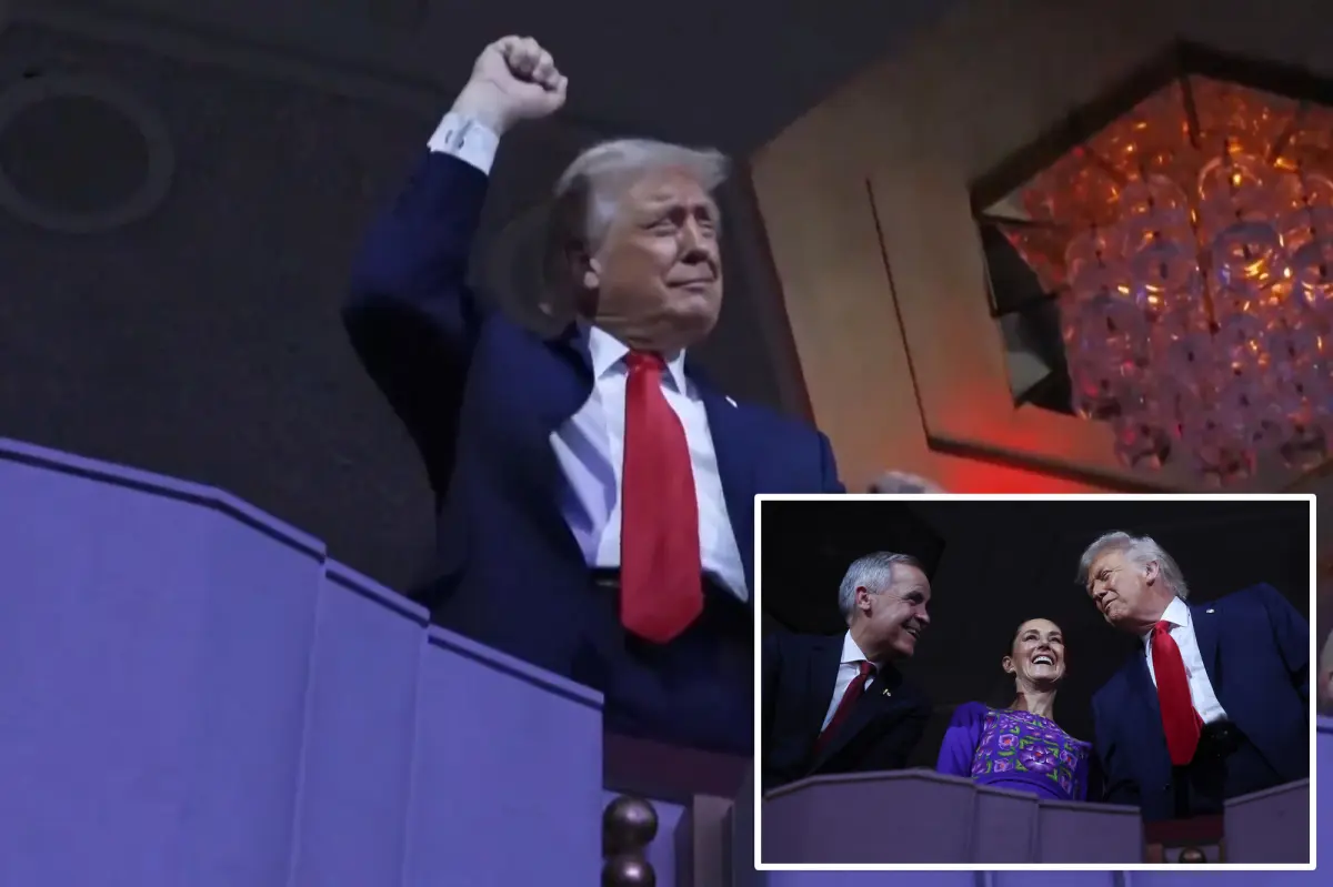 Lip reader uncovers what Trump said to Carney and Sheinbaum after 'YMCA' performance at FIFA World Cup draw