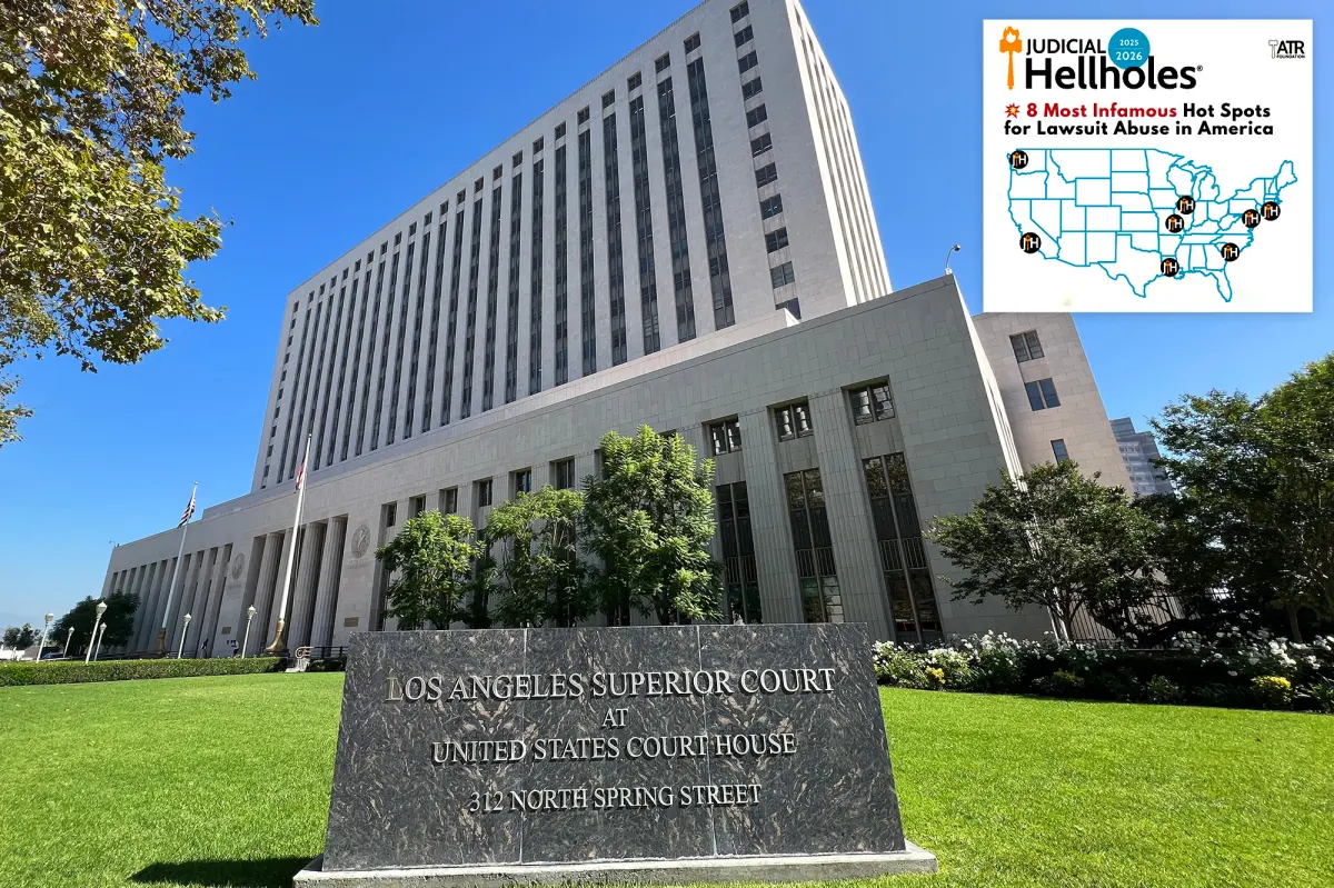 Los Angeles is the toughest U.S. city for lawsuits due to huge jury awards.