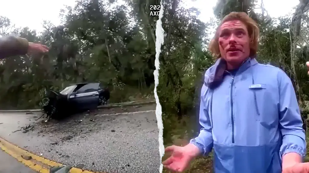 Man in Florida says he 'teleported' into a stolen BMW following a crash at 100 mph.