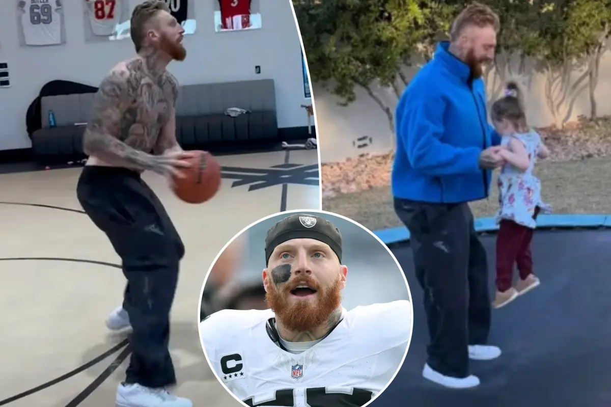 Maxx Crosby plays basketball and jumps on a trampoline as Raiders situation intensifies