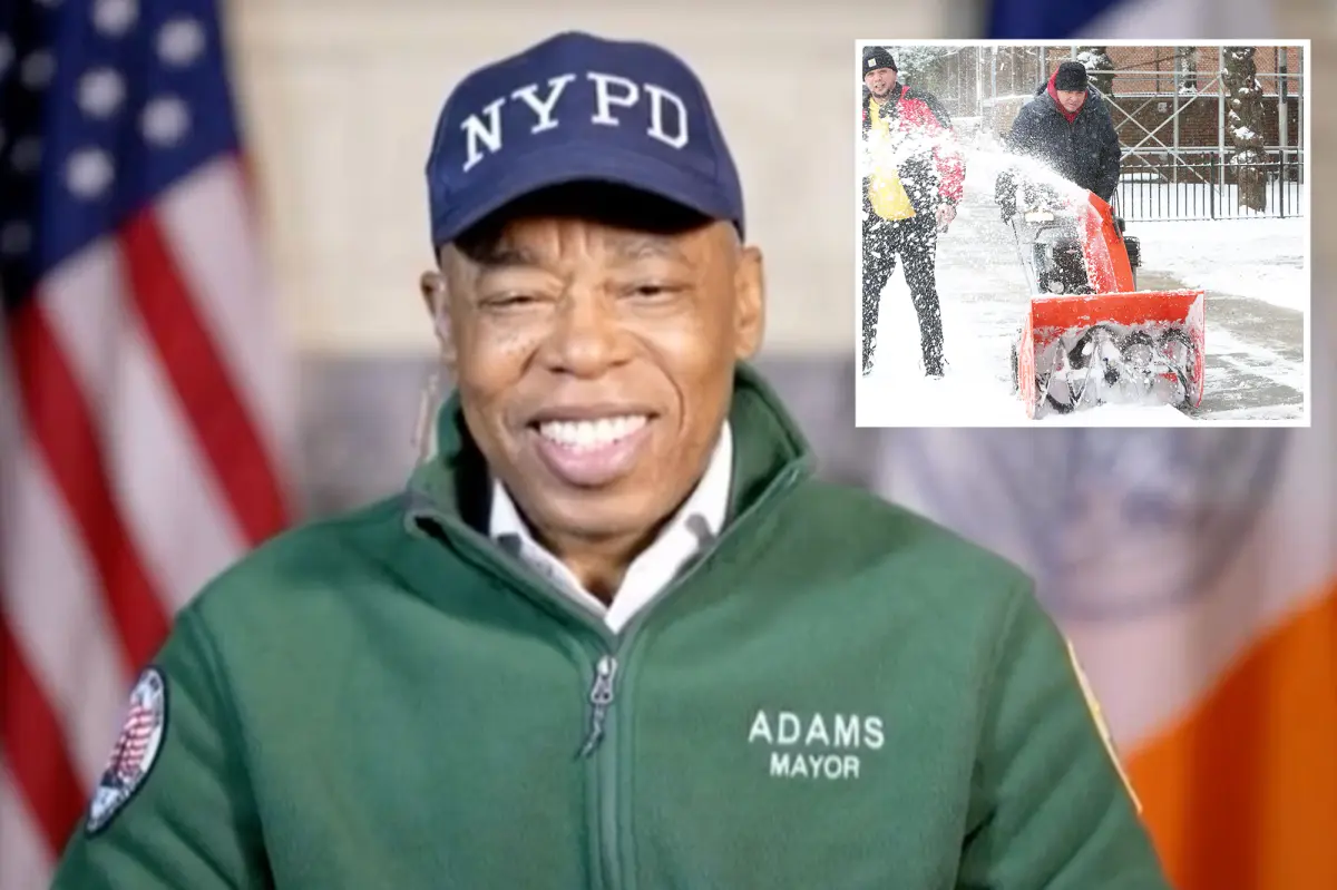 Mayor Adams strangely refers to the snowstorm as a 'great day for making babies'