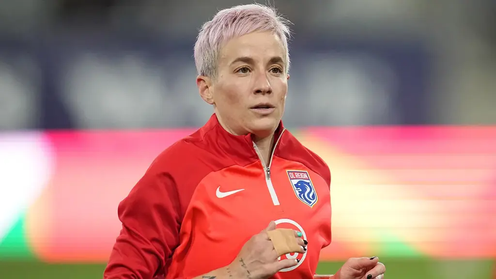 Megan Rapinoe pokes fun at the US men's soccer team's World Cup slogan