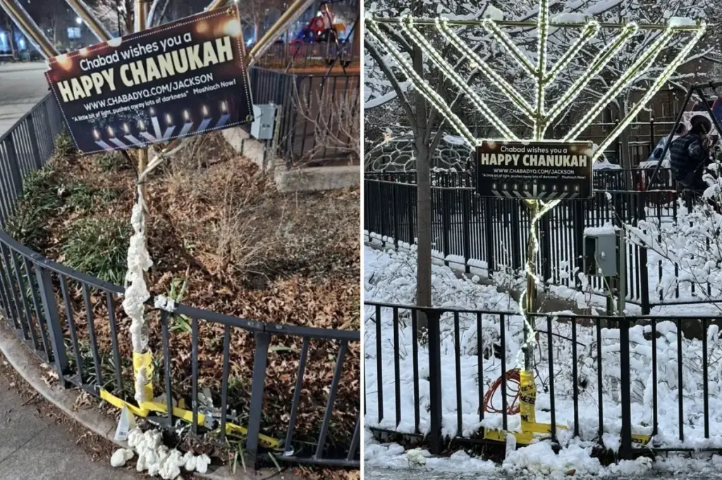 Menorah damaged in NYC area shaken by antisemitic graffiti