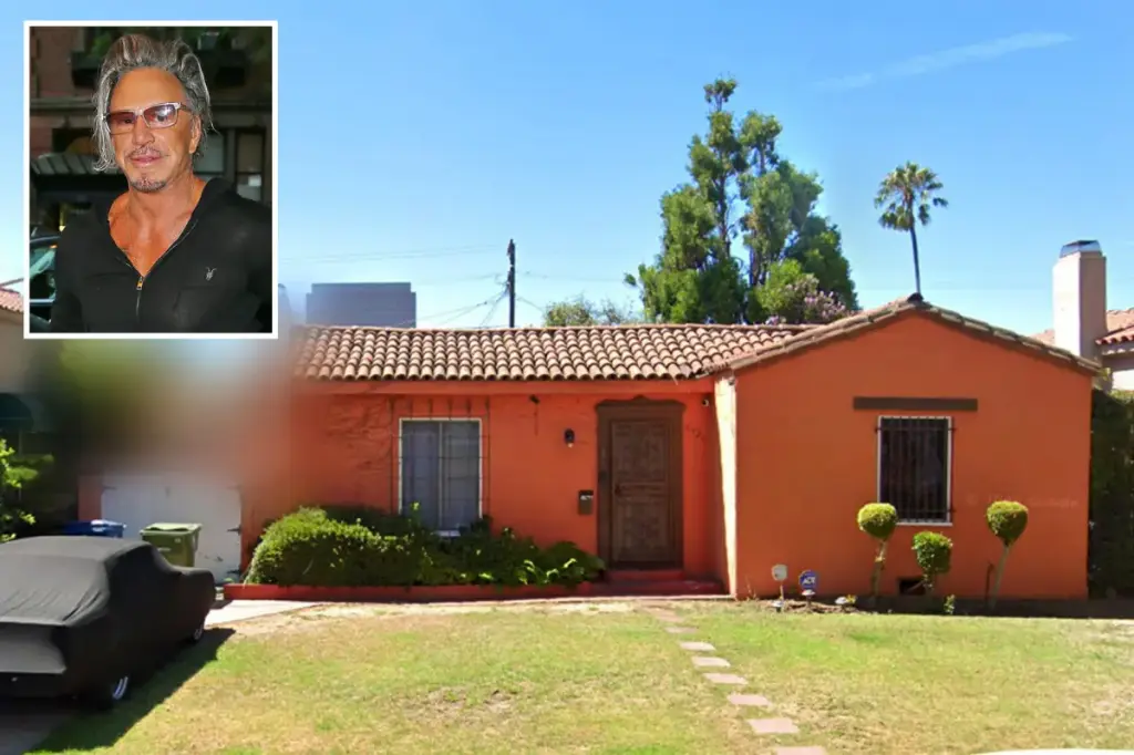 Mickey Rourke could be evicted from his Los Angeles home due to $60K in back rent.