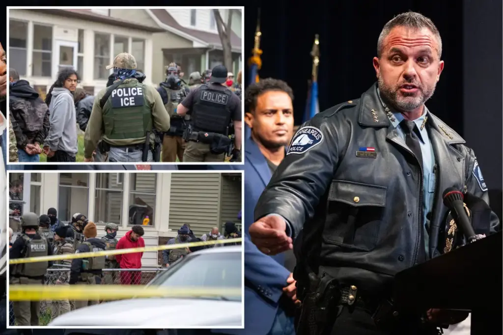 Minneapolis police chief encourages residents to report ICE agents during perplexing press conference